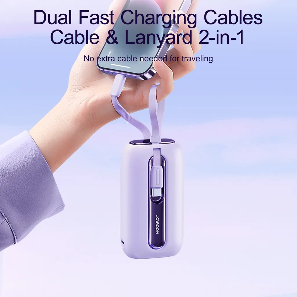 Joyroom Colorful 22.5W 10000mAh Powerbank Lila