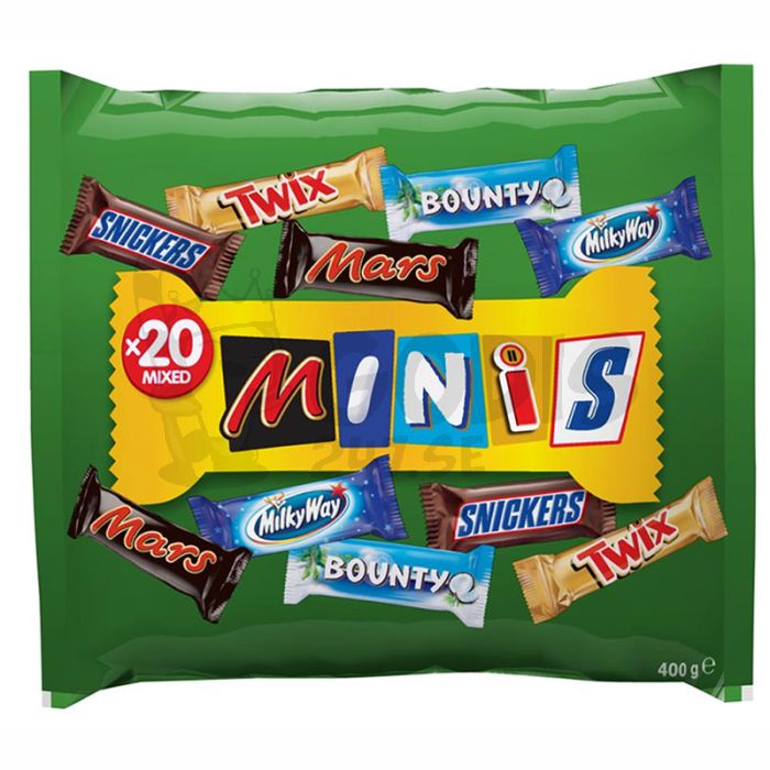 Mixed Minis Chokladstänger 400g Paket
