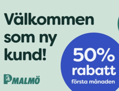 50 % nykundsrabatt i en månad hos Parkering Malmö