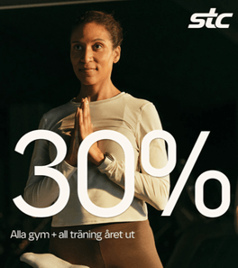 30 % rabatt på alla gym och all träning året ut hos STC