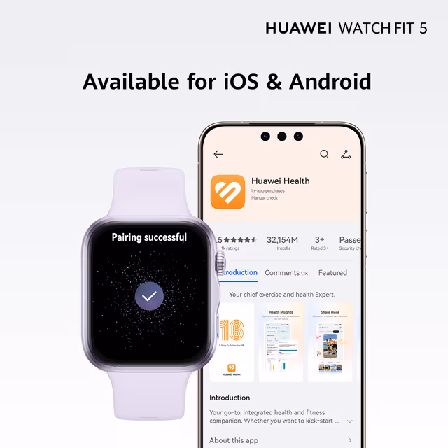 Huawei Fit 5 Smartklocka Svart