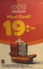 Meal Deal med korvs I bröd och dryck för 19 kr hos Circle K