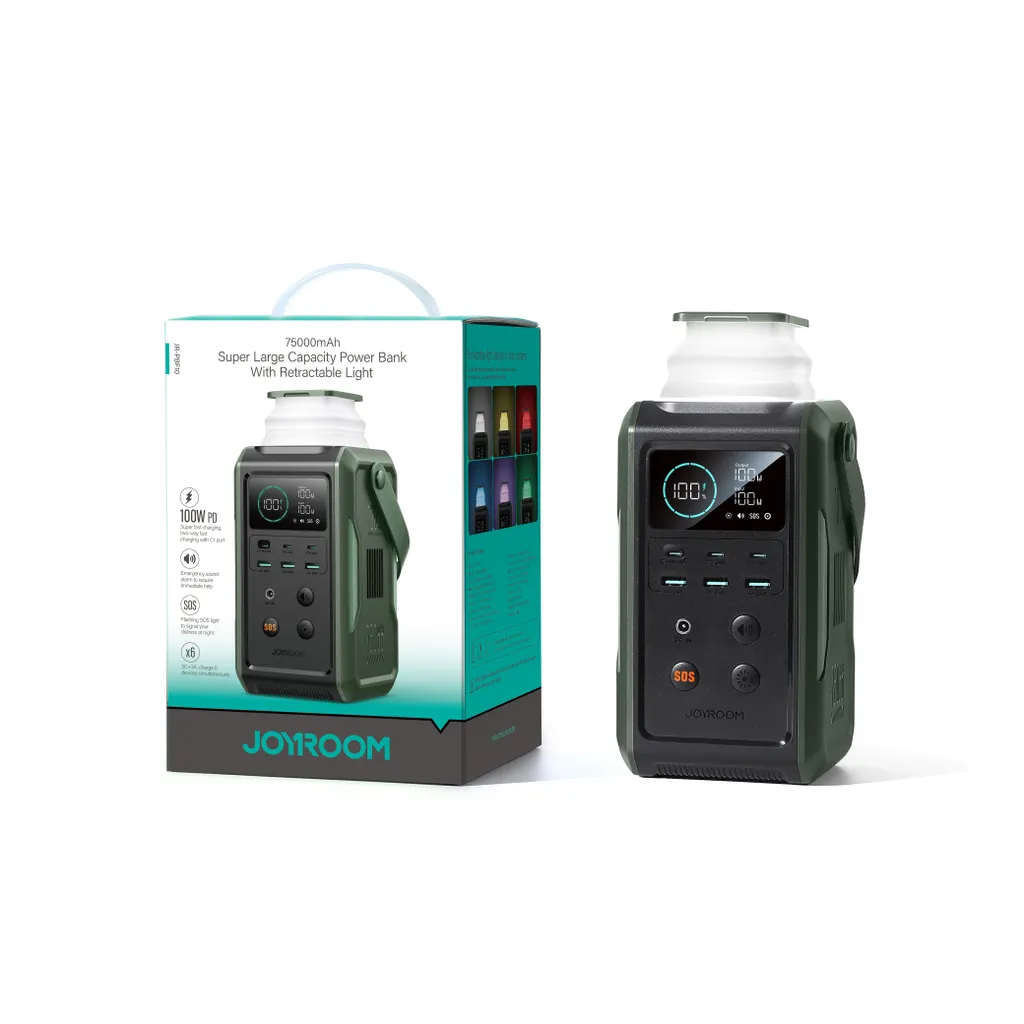 Joyroom Powerbank 75000mAh 100W med Ljus
