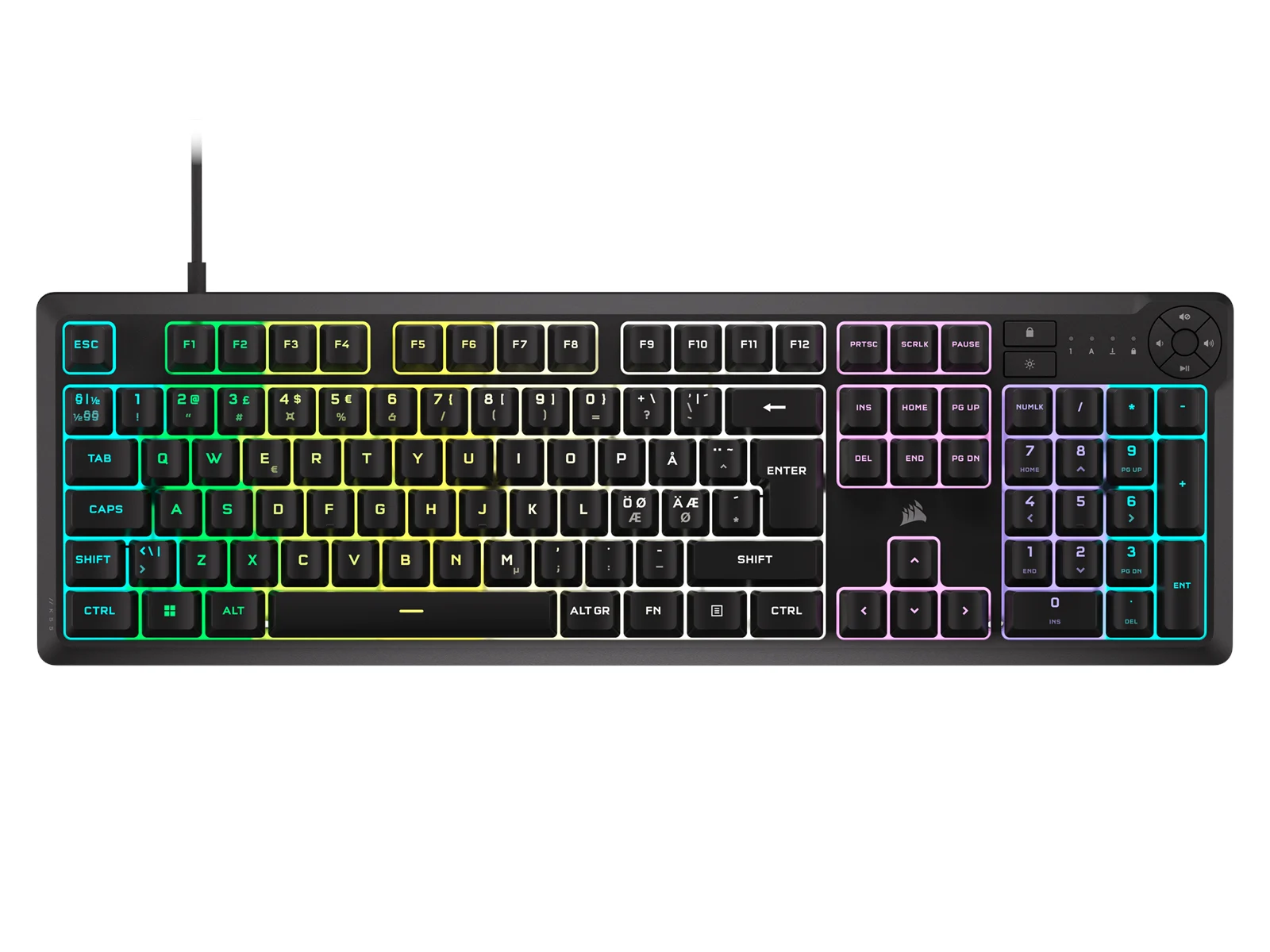 Corsair K55 CORE RGB Gaming Tangentbord Svart