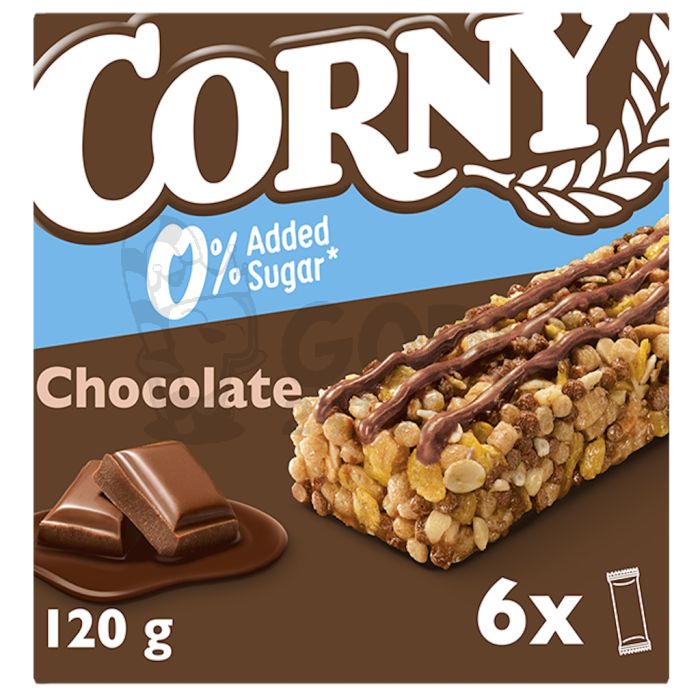 Corny Sokeriton Suklaa Välipalapatukka 6x20g