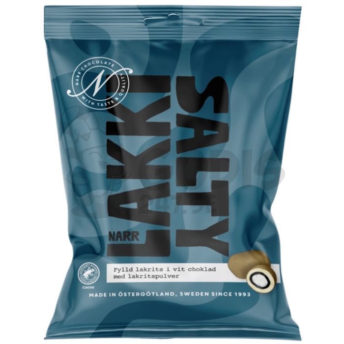 Narr Lakki Salty Vit Chokladlakrits 100g