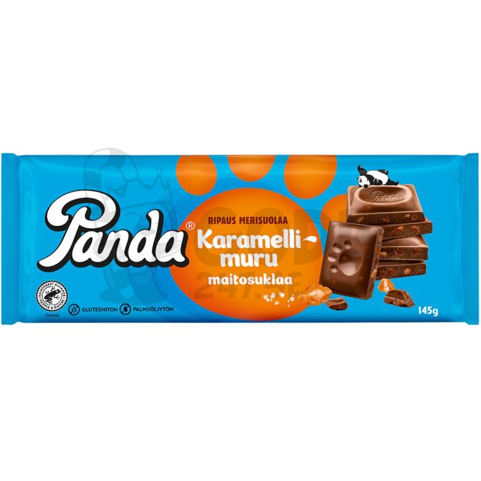 Panda Mjölkchoklad med Karamell och Havssalt 145g