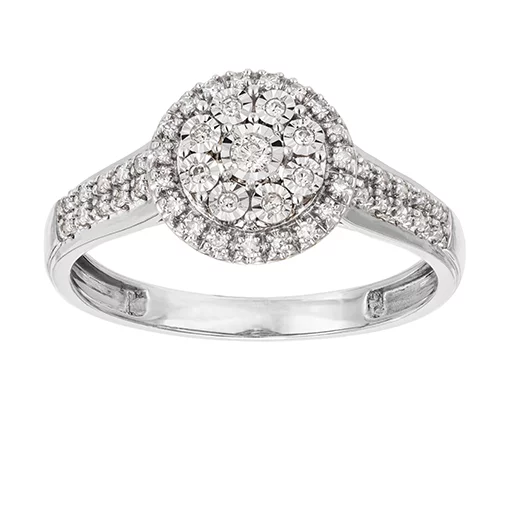Elegant diamantring i 18K guld