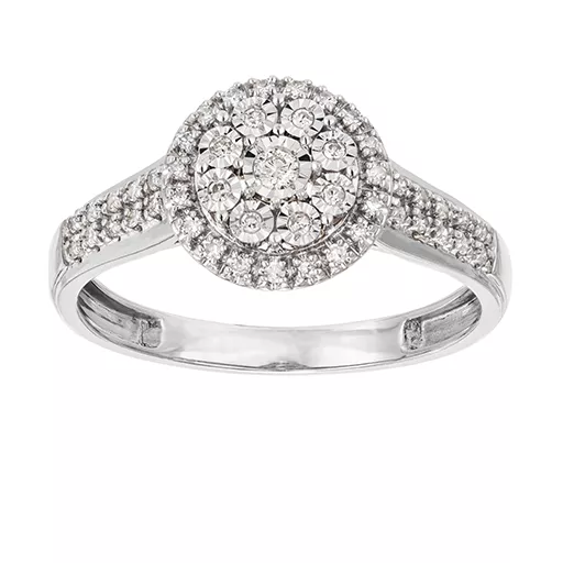 Elegant diamantring i 18K guld