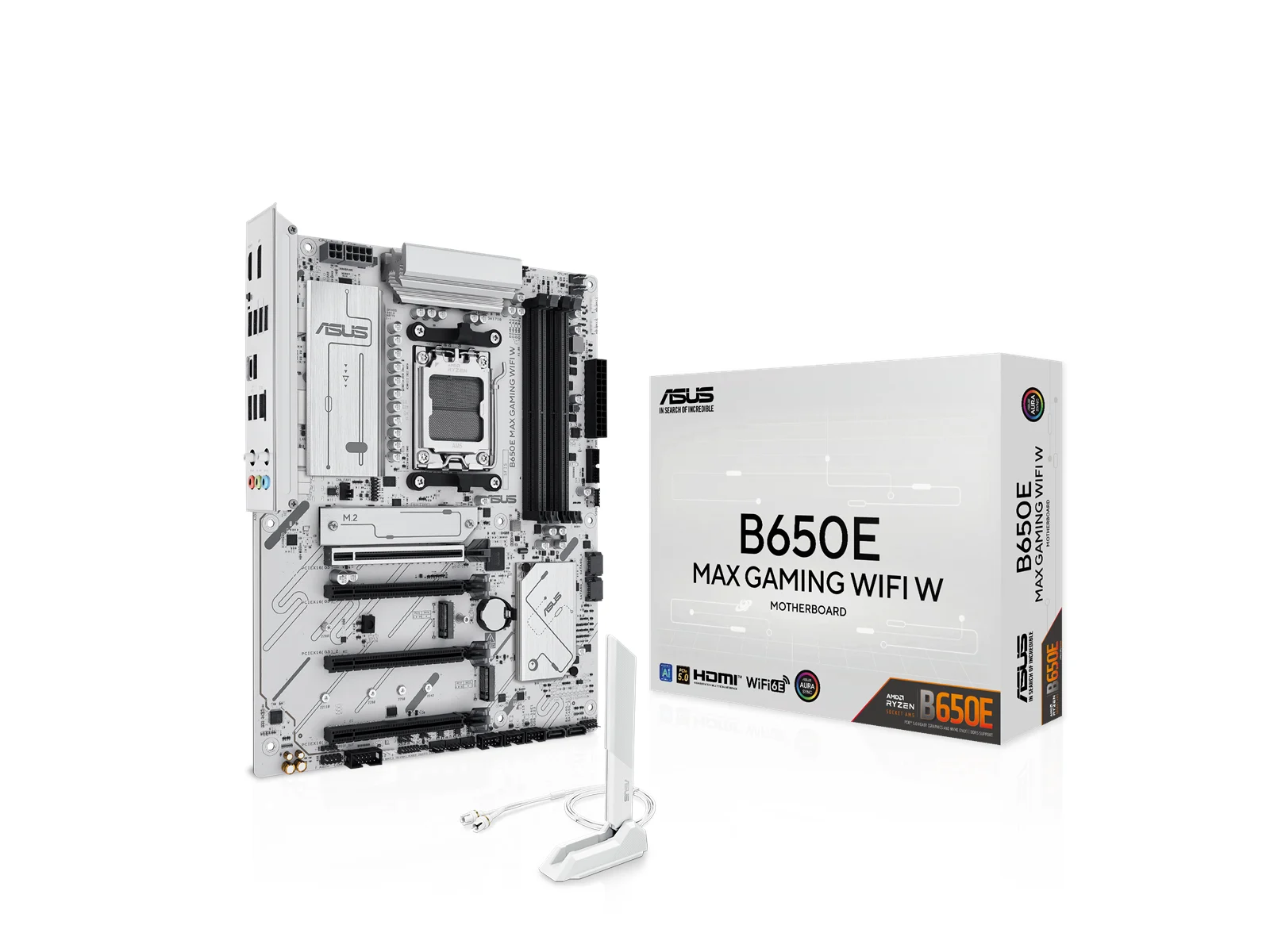 ASUS B650E MAX Gaming WiFi White Moderkort