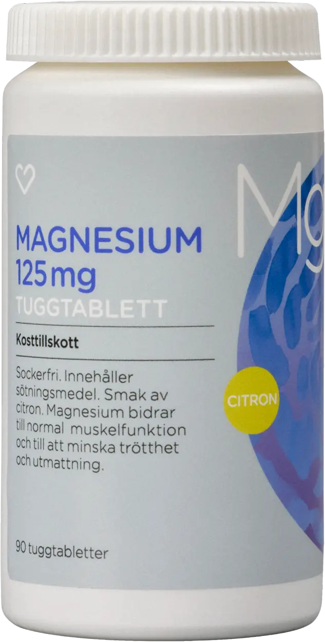 Hjärtats Magnesium 125 mg Tuggtabletter 90 st