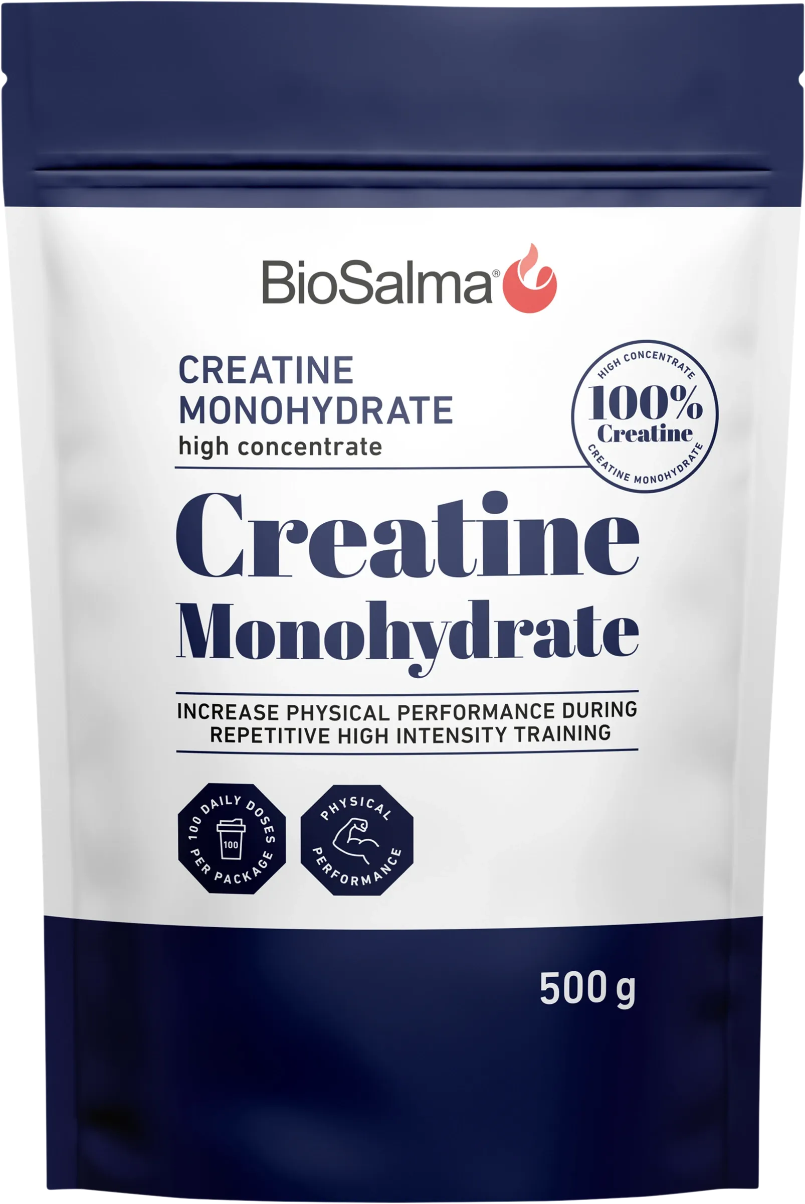BioSalma Creatin monohydrat 500 g – 30 % rabatt
