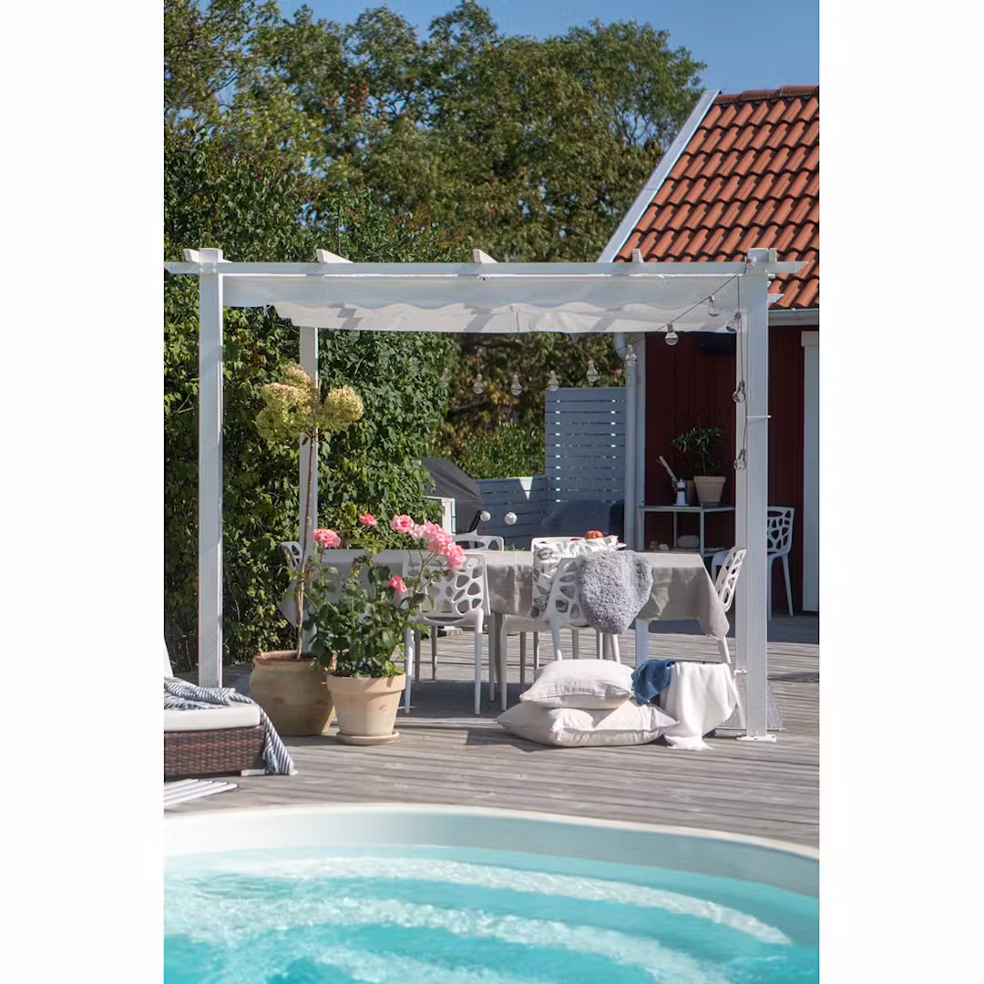 Jabo Pergola Vit/Vit modell 10146