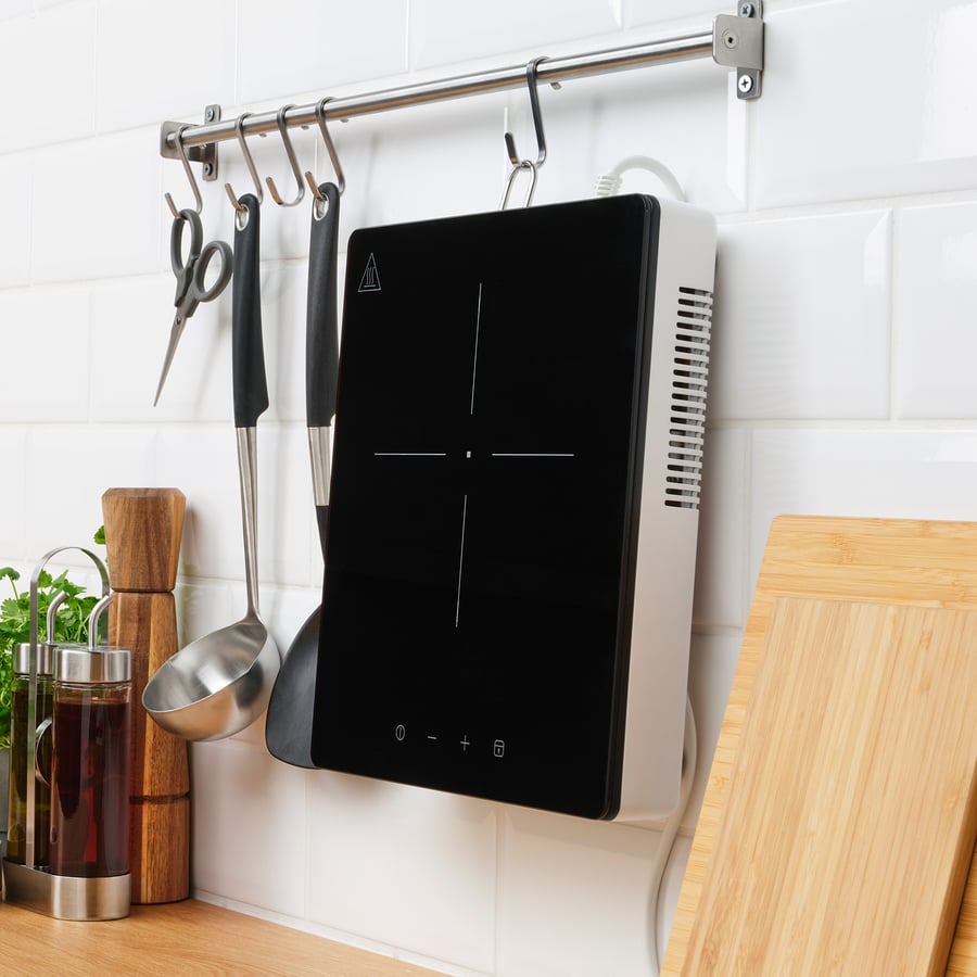 TILLREDA portabel induktionshäll, vit, 1 zon
