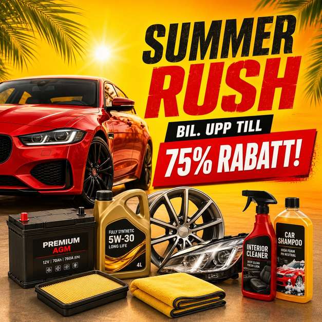 Summer Rush - bil. Upp till 75 % rabatt!