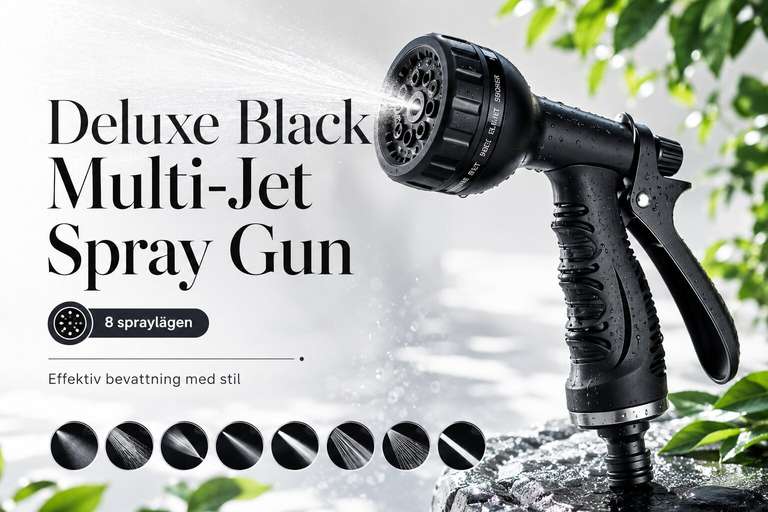 Deluxe Black Multi-Jet Spray Gun