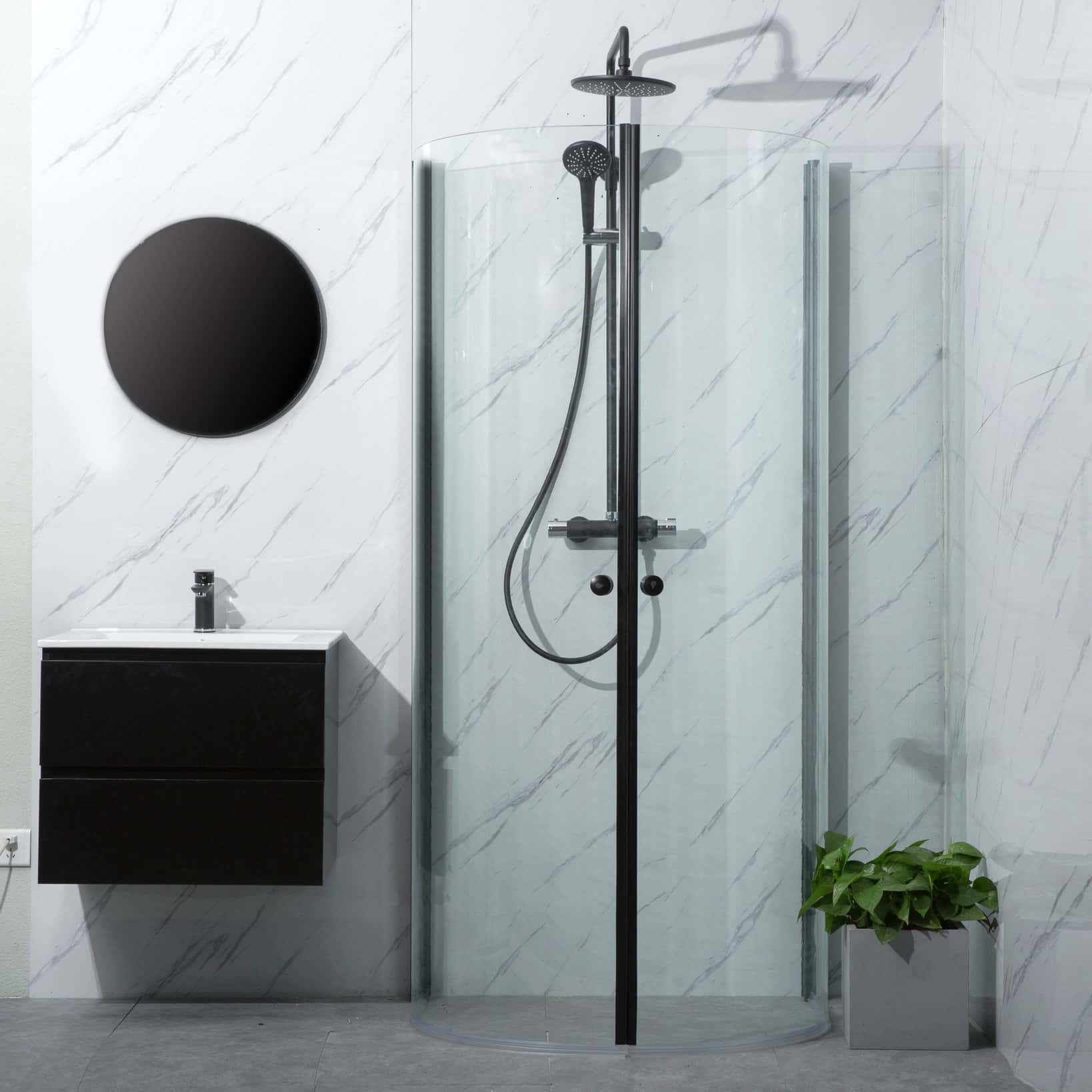 Bathlife Vikbar Rak Duschhörn för Badrum