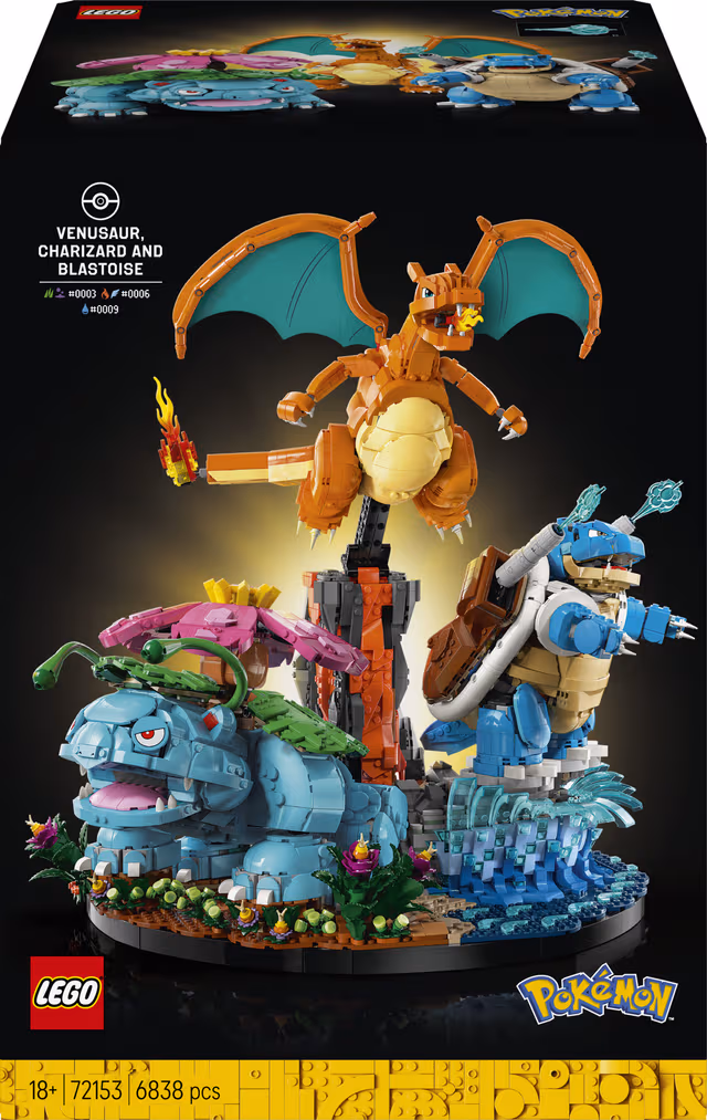 LEGO Pokémon Venusaur, Charizard och Blastoise 72153