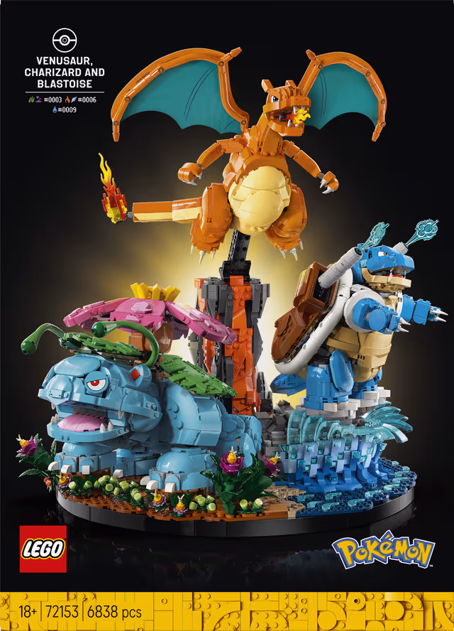 LEGO Pokémon Venusaur, Charizard och Blastoise 72153
