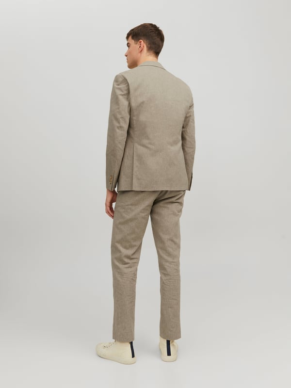 Jack & Jones Riviera Linen Slim Fit Blazer Beige