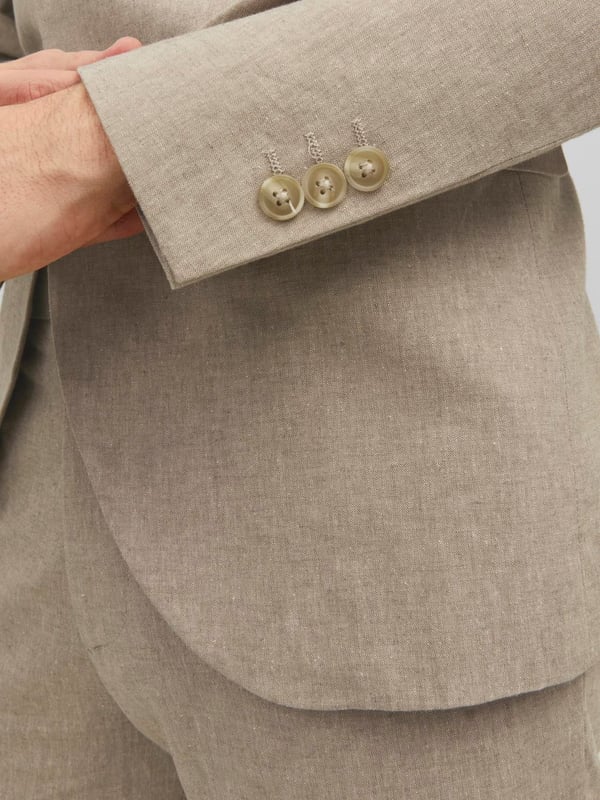 Jack & Jones Riviera Linen Slim Fit Blazer Beige