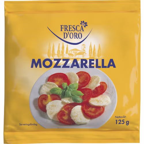 Färsk mozzarellaost av hög kvalitet. 125 g.