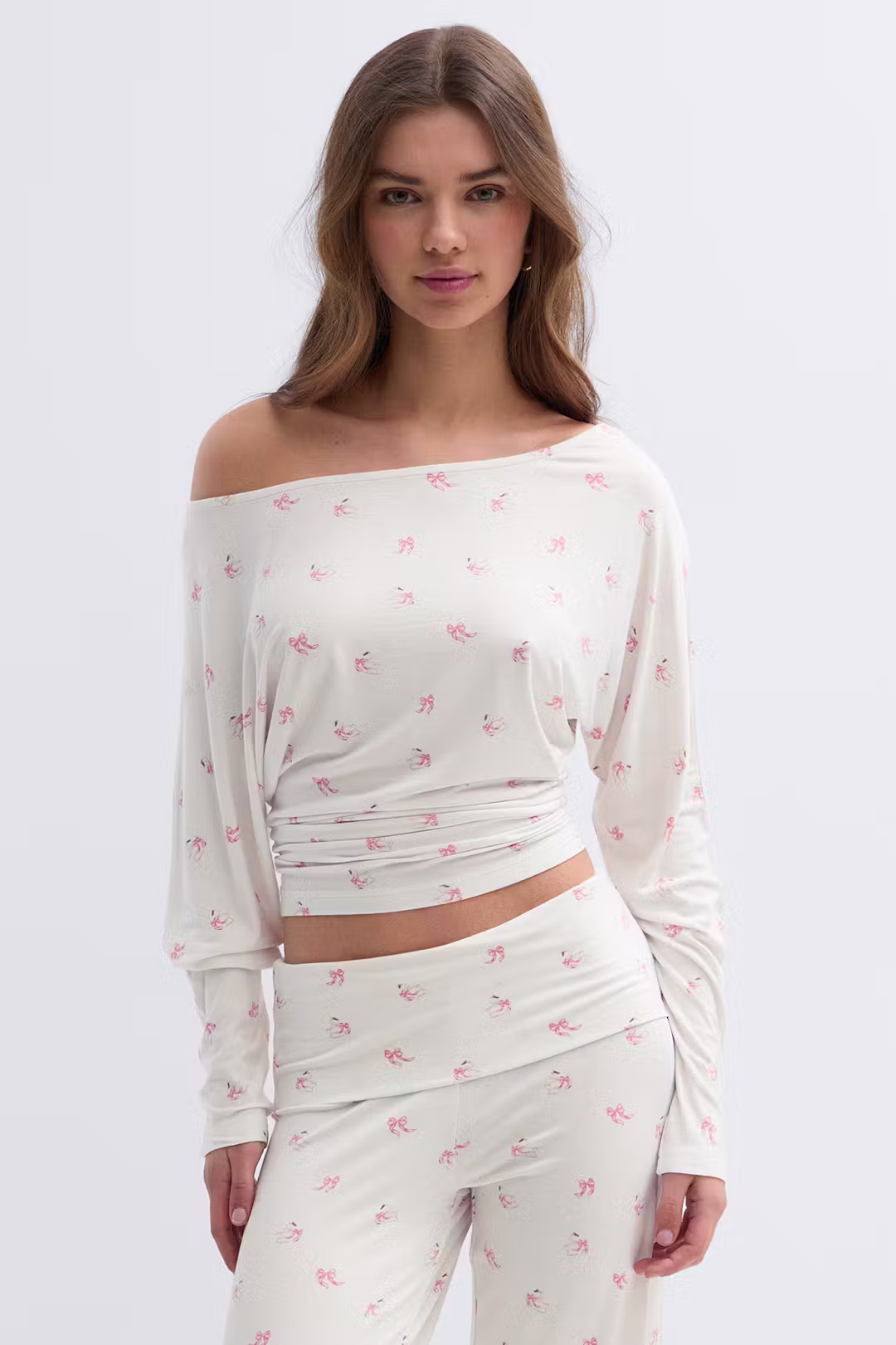 Soft Slouchy Women's White Loungewear Top