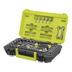 Ryobi hylsnyckelsats 97 delar 90-tänders 3/8” 1/4”