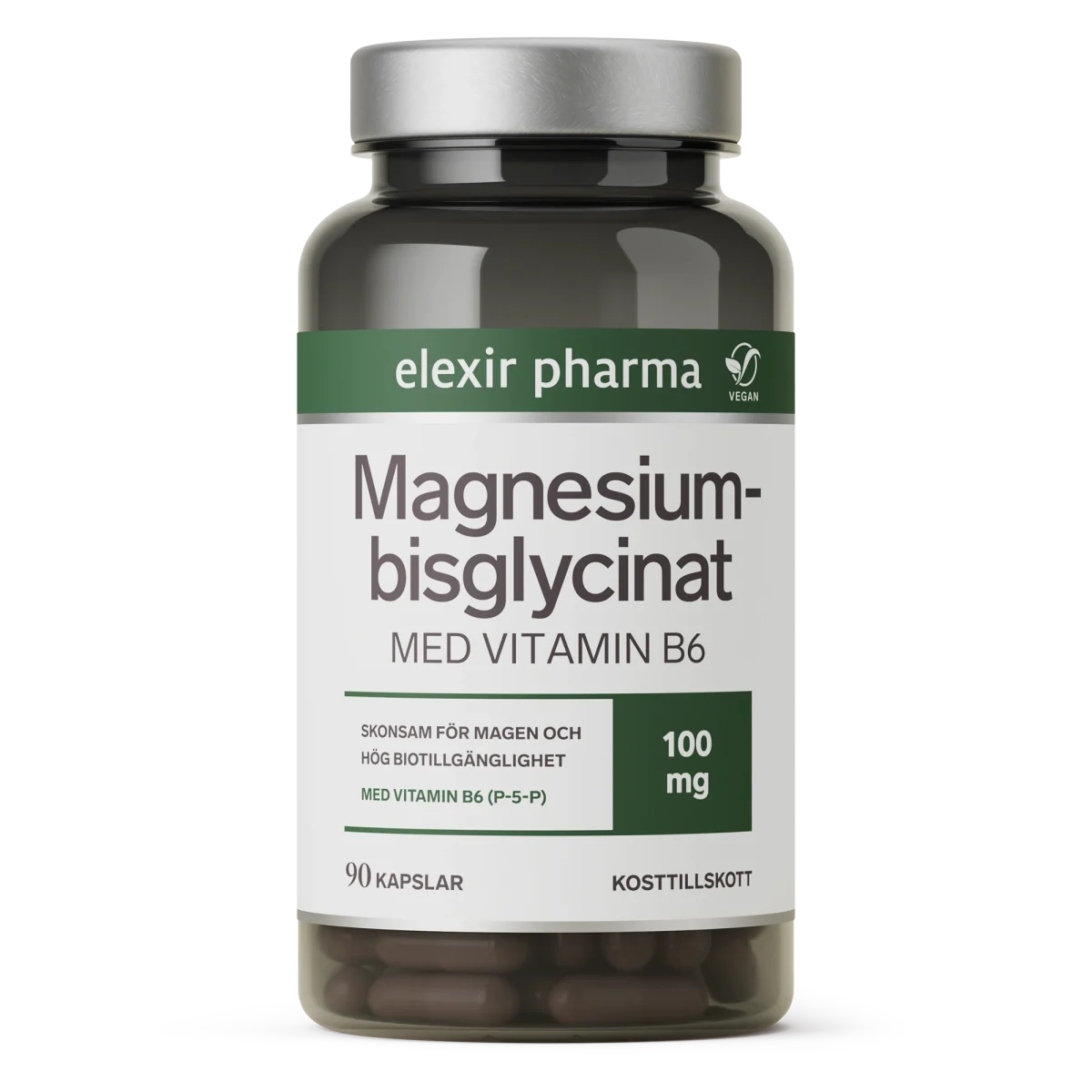Elexir Pharma Magnesiumbisglycinat 90 kapslar