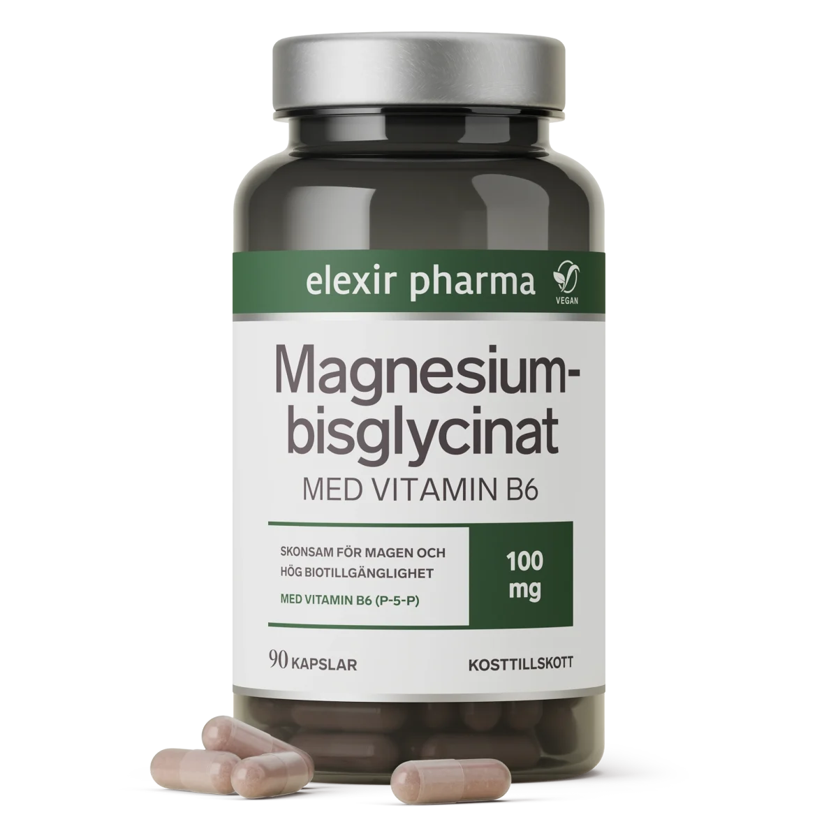 Elexir Pharma Magnesiumbisglycinat 90 kapslar