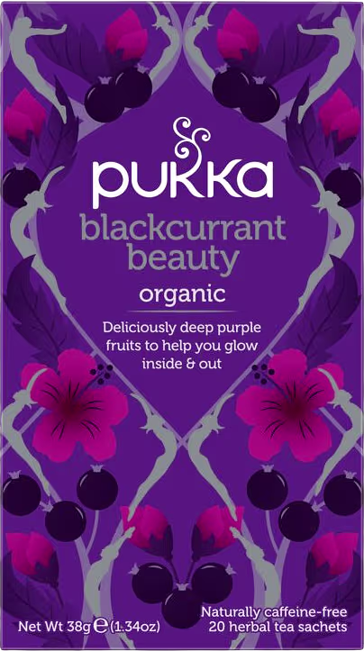 Pukka Blackcurrant Beauty örtte, lila