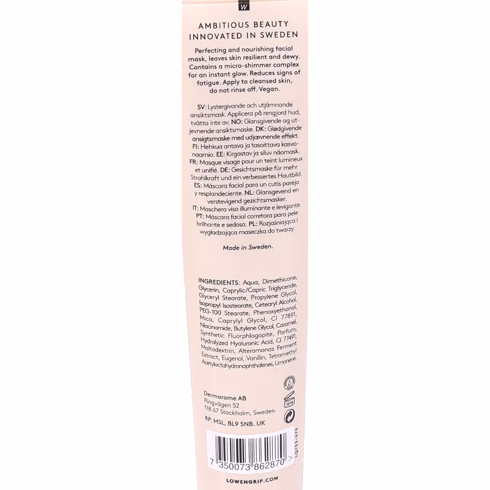 Löwengrip Instant Glow ansiktsmask, 75 ml