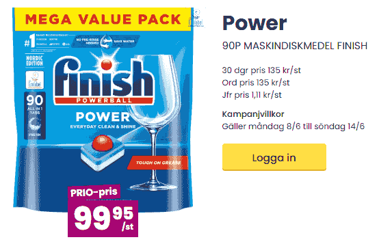 Power 90P MASKINDISKMEDEL FINISH