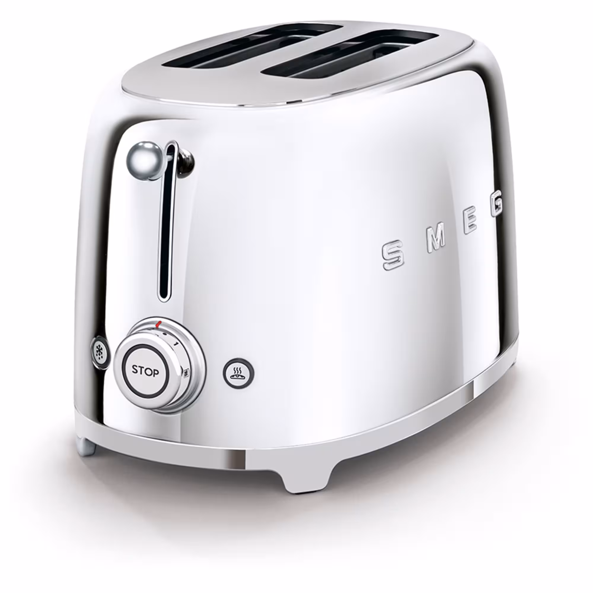 Smeg brödrost för 2 skivor, krom