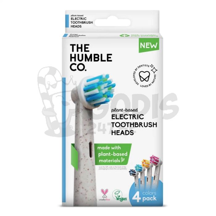 Humble Brush Växtbaserade borsthuvuden för eltandborstar 4-pack