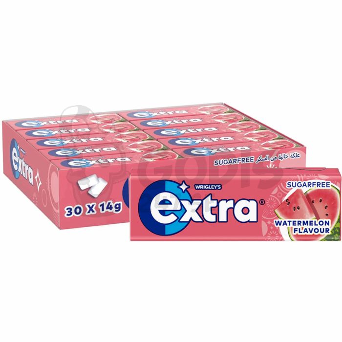 Extra Watermelon Sockerfritt Tuggummi 14g 30-pack