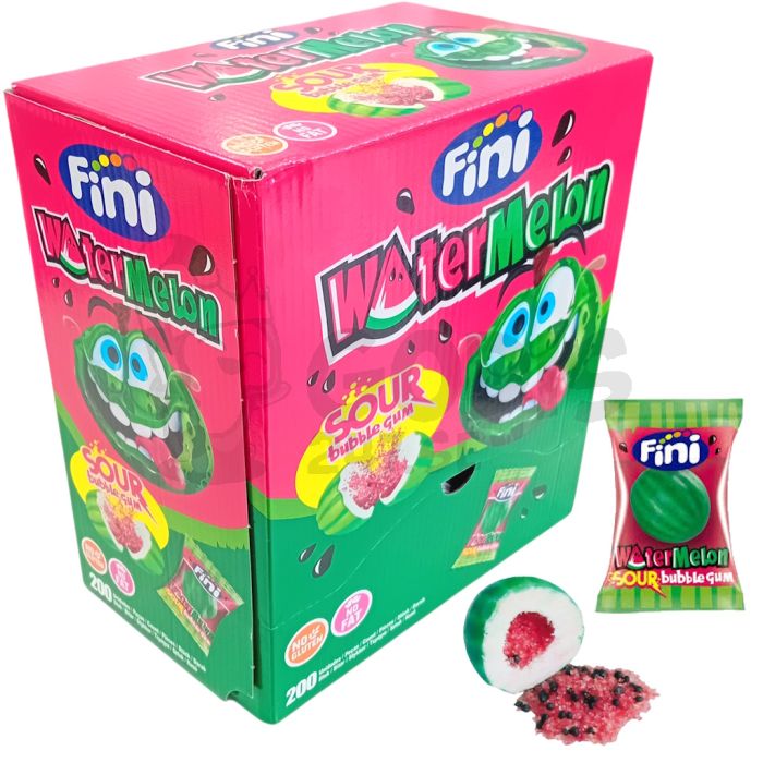 Fini Fizzy Sour Vattenmelon Tuggummi 200 st
