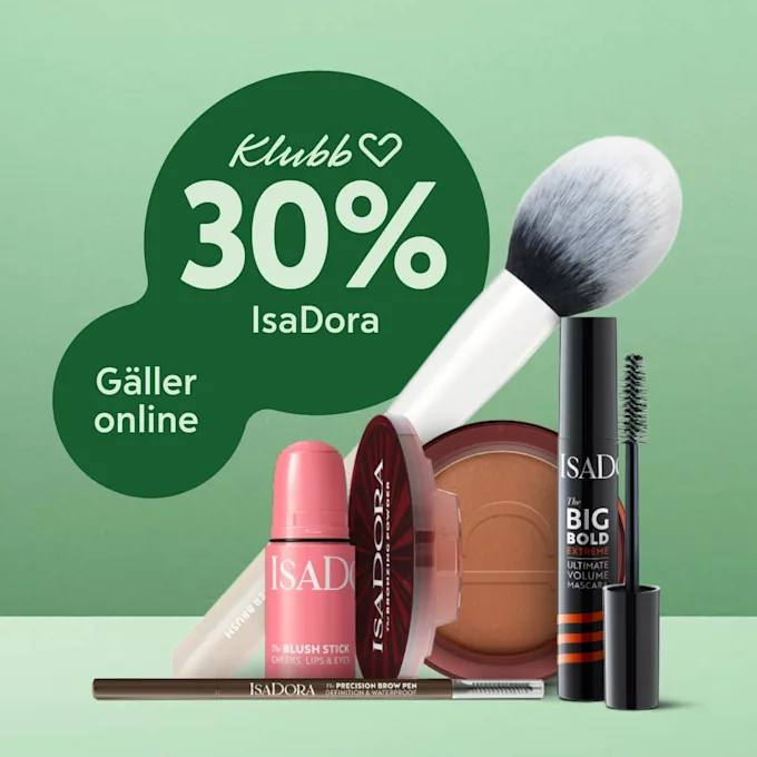 IsaDora smink 30% rabatt (Kundklubb) ENDST ONLINE