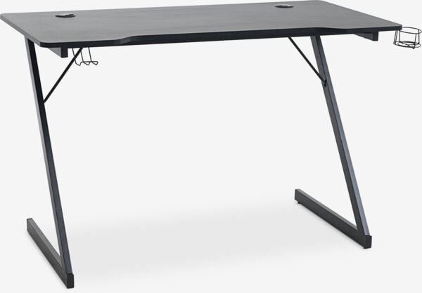 Gamingbord HALSTED 60x120 cm, svart