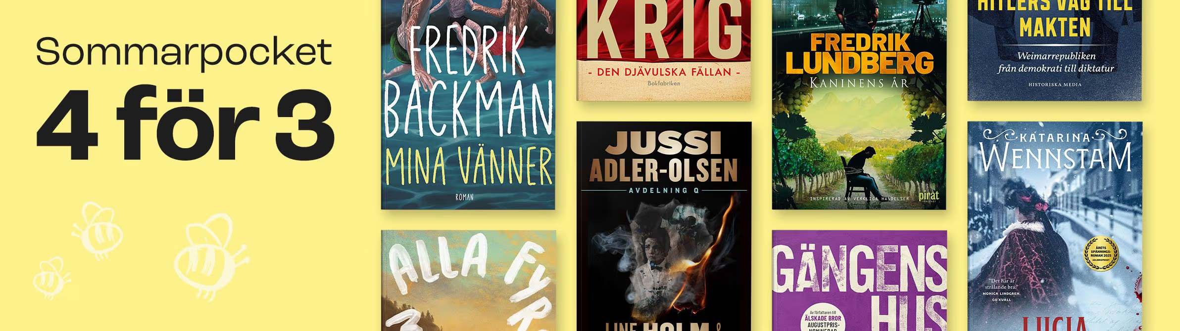 Bokus – sommarläsning 4 för 3 på böcker