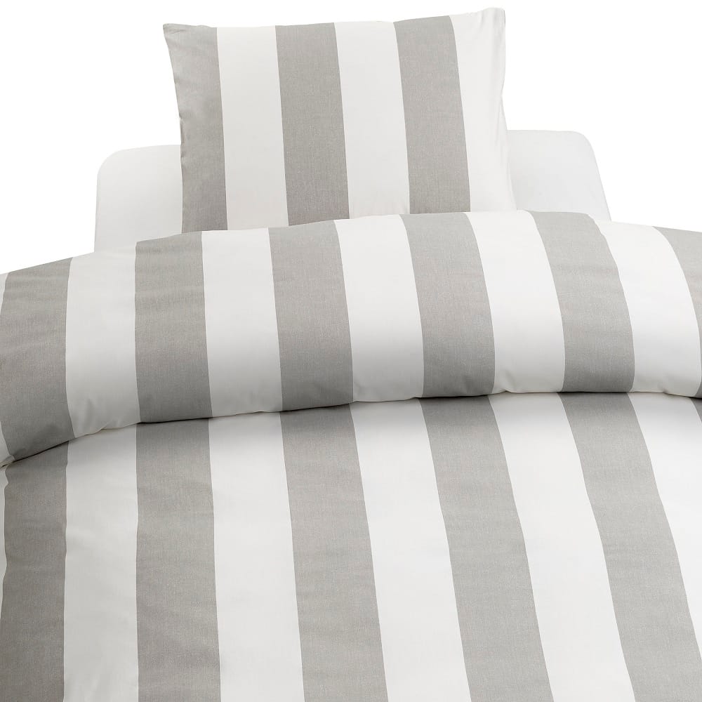 Borganäs Påslakanset Block Stripe Blå