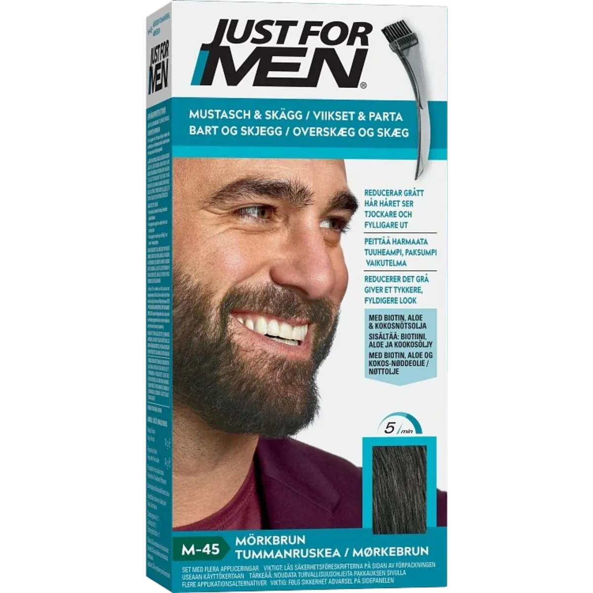 Just For Men Skägg- och mustaschfärg Mörkbrun