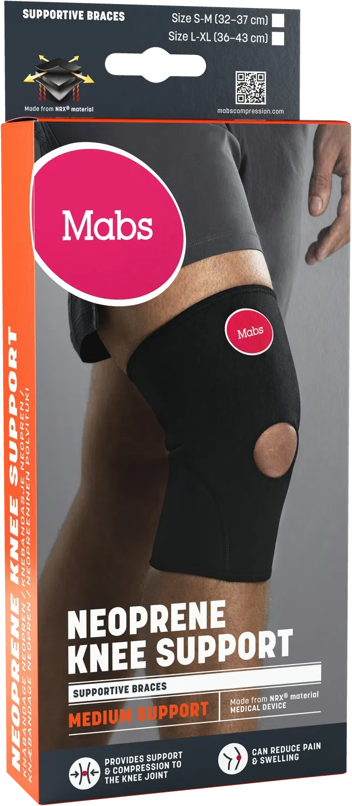 Mabs Neopren Knäbandage Svart L/XL – stöd