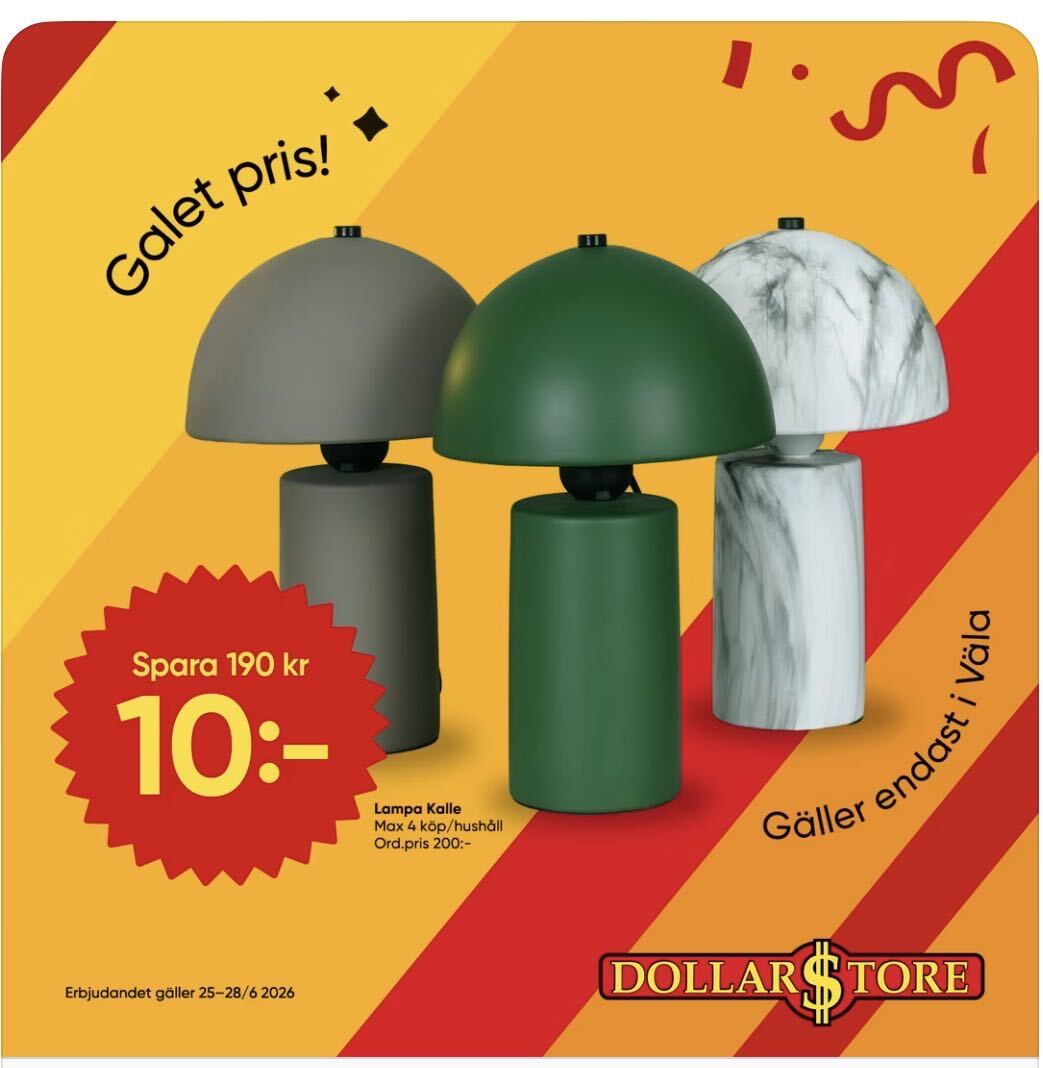 Öppningserbjudanden hos Dollarstore Väla Helsingborg (copied)