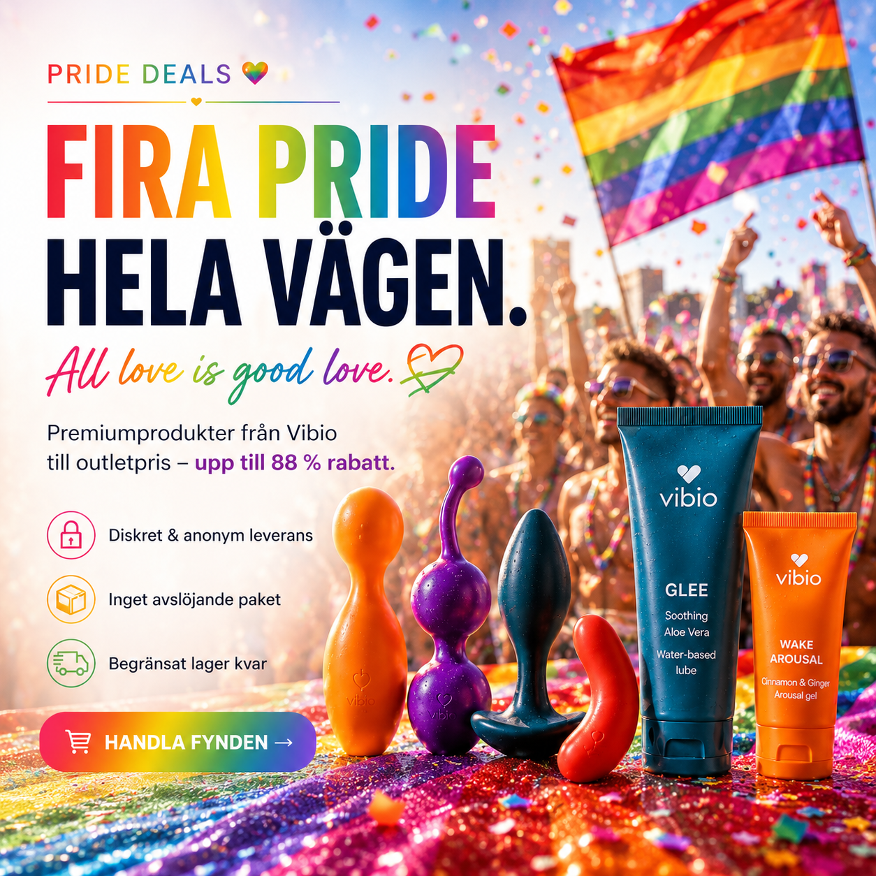 PRIDEKAMPANJ PÅ VUXENLEKSAKER