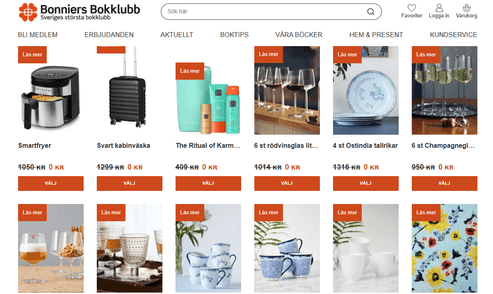 Bli medlem i Bonniers Bokklubb