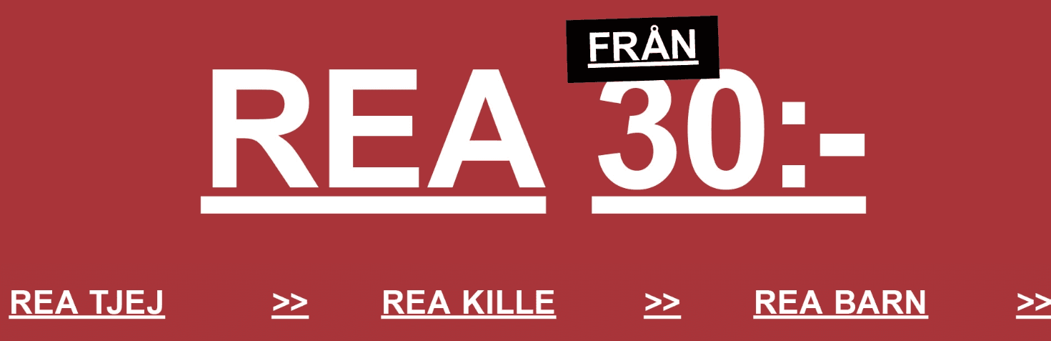 REA FRÅN 30KR!! Hos Lager 157! 
