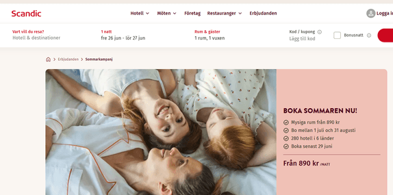 Sommarkampanj med exklusiva hotellerbjudanden i sommar