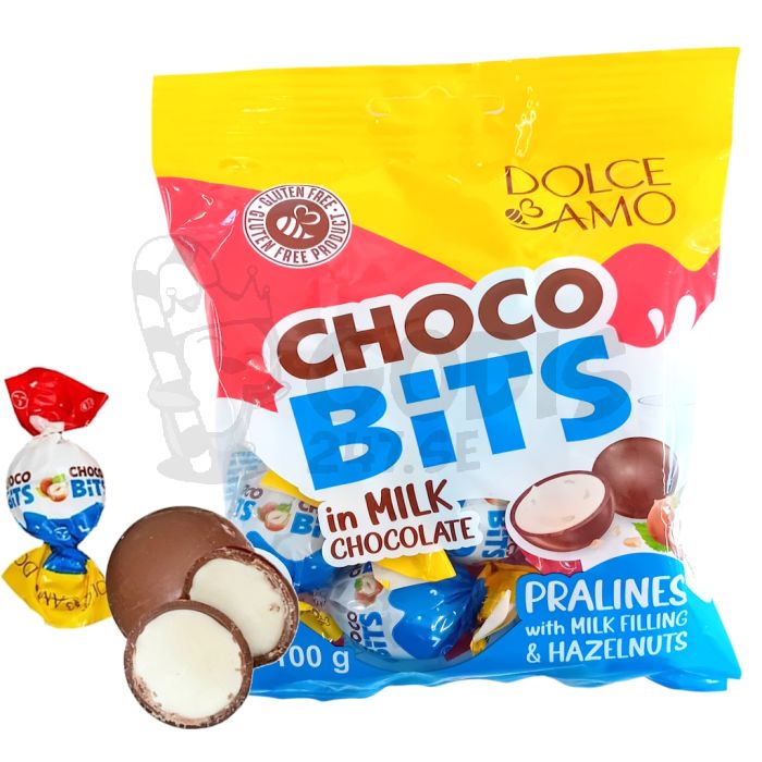 Dolce Amo Choco Bits hasselnötspraliner 100 g