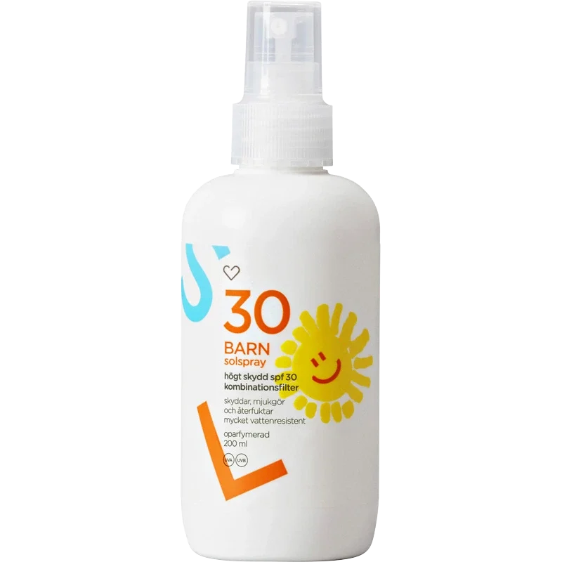 Halva priset på Hjärtats Solspray Barn SPF 30 hos Apotek Hjärtat